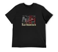 TPGHNVENT Men's The bay San Francisco Red Bridge Seagulls USA T-Shirts Black 3XL