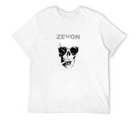 TPGHNVENT Men's Warren Zevon Skull Log0 Shirt Black White Mens Funny Vintage Gift Mens T-Shirts White XXL