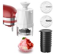 TPGSING Accessorio Tritaghiaccio per KitchenAid Robot da Cucina, Tritaghiaccio con 8 Stampi per Ghiaccio, Macchina per Coni di Neve per KitchenAid accessoriocon Lame Grosse e Fine Sostituibili