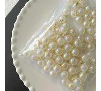 TPIONEER 10/12/14mm Bottoni di Perle con Fondo in Oro di Lusso Bottoni Rotondi Colorati per Camicette Cardigan Maglioni Cucito Decorazioni Fai da Te Artigianato Botones