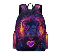 TPISLI Borsa Scolastica Lion Print Elementare per Bambini Zainetto Animal Pattern Bambine 7 Anni Cartella Impermeabile Capiente, Bookbag per Rientro a Scuola Viaggio e Gita