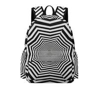 TPISLI Borsa Scolastica Visual Vertigo Bambino 8 Anni Zaino Scuola Simple Stripes Bambine 7-11 Anni Cartella Scolastica Primaria Backpack, Tempo Libero Outdoor Uso Quotidiano