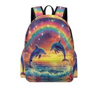 TPISLI Borsa Scuola Dolphin Design Studenti Ragazza Ragazzo Zaino Scolastico Sea Creature 12 Anni Cartella Scolastica Resistente, Daypack per Regalo Compleanno Gita e Viaggio