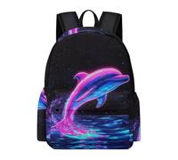 TPISLI Borsa Scuola Dolphin Studenti 7-9 Anni Zaino Scuola Sea Creature Studentesse Elementare Cartella Scolastica Leggera, Backpack per Regalo Compleanno Gita e Viaggio