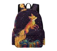TPISLI Borsa Scuola Fox Studenti Ragazzo Ragazza Zaino Scuola Animal Pattern 11 Anni Cartella Scolastica per Lezioni Capiente, Book Bag per Lezioni Sport e Tempo Libero
