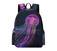 TPISLI Borsa Scuola Jellyfish Pattern Classe 3-5 Bambino Zaino Scolastico Marine Life 7-10 Anni Bambina Cartella Scolastica per Lezioni, Book Bag per Gita Escursione e Uso Quotidiano