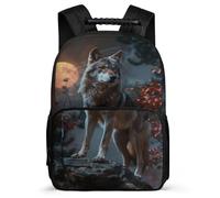 TPISLI Rucksack Wolve Zaino Per Ragazzi La Scuola, Borsa Animal Wolf Da Scuola, Zaino Scolastico Per Studenti Delle Scuole Medie, E Resistente All'usura