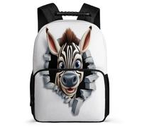 TPISLI Rucksack Zebra Zaino Per Ragazzi La Scuola, Borsa 3D Animal Zebra Da Scuola, Zaino Scolastico Per Studenti Delle Scuole Medie, E Resistente All'usura