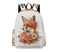 TPISLI Zainetti Fox Alunni Elementare Borsa Scolastica Animal Fox Ragazze Classe 7-9 Daypack Resistente Grande Gita Uso Quotidiano Tempo Libero Gita Uso Quotidiano