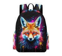 TPISLI Zainetti Fox Pattern Alunni Classe 7-9 Borsa Scuola Fox Theme Ragazza Classe 8, School Bag Moderno Leggero Regalo Scuola Uso Quotidiano Outdoor Tempo Libero