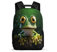 TPISLI Zainetti Frog Zaino Per Laptop Carino Leggero Rucksack Ugly Bookbag Regali Per Seconda Elementar Lo Sport Picnic Viaggio 28 X 16 X 40 Cm