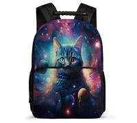 TPISLI Zainetti Galaxy Cat Zaino Per La Scuola Zaini Kitten Scolastico Per Quarta Elementare Studenti Delle Scuole Medie, E Resistente All'usura