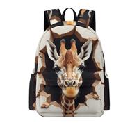 TPISLI Zainetti Scolastici Giraffe Pattern Ragazze Classe 6-8 Borsa Scuola Animal Ragazzi Classe 7-8 Cartella Scolastica Studenti School Bag, Tempo Libero Outdoor Uso Quotidiano