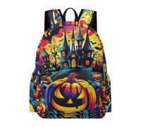 TPISLI Zainetti Scolastici Halloween Theme Ragazze 11-15 Anni Borsa Scuola Halloween Theme Ragazzi 10-15 Anni Cartella Scolastica Studenti School Bag, Gite Tempo Libero Uso Quotidiano