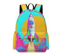TPISLI Zainetti Scolastici Space Ship Ragazze Classe 6-8 Borsa Scuola Space Rocket Ragazzi Classe 7-8 Cartella Scolastica Studenti School Bag, Tempo Libero Outdoor Uso Quotidiano