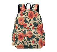 TPISLI Zainetti Scuola Roses Pattern Bambini 6-10 Anni Zaino Scolastico Flowers Print Bambina 9 Anni Cartella Scolastica Elementare School Bag, Gite Viaggio Tempo Libero