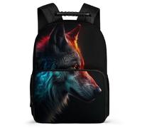 TPISLI Zainetti Wolve Zaino Per Laptop Carino Leggero Rucksack Animal Wolf Bookbag Regali Per Seconda Elementar Lo Sport Picnic Viaggio 28 X 16 X 40 Cm