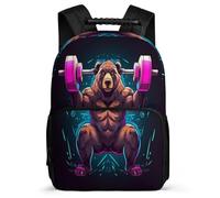 TPISLI Zainetto Bear Pattern Zaino Per La Scuola Studenti Zaino Animal Print Rucksack Scolastico Per Studenti Ragazze, Ragazzi, Resistente All'usura