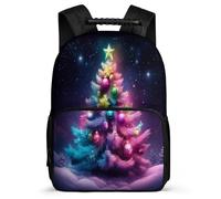 TPISLI Zainetto Christmas Theme per Studenti 6-10 Anni, Zaino Scuola Christmas Trees Borsa Scolastica, School Bag, Leggera, Schienale Imbottito, Primaria Tempo Libero
