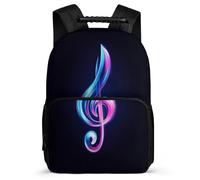 TPISLI Zainetto Colourful Music Symbol Classe 1-3 per Ragazzo Ragazza Borsa Scolastica Music Lover 7-12 Anni School Bag, Schienale Imbottito Resistente Leggero Ritorno a Scuola