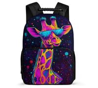 TPISLI Zainetto Cool Giraffe per Bambini 6-11 Anni, Zaino Scuola Animal Borsa Scolastica, Backpack, Elementare Viaggio, Comodo per Libri Quaderni