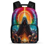 TPISLI Zainetto Cool Skeleton Classe 1-3 per Bambini Bambine Cartella Scolastica Skull 7-11 Anni Backpack, Tessuto 1680D Schienale Imbottito Gite Brevi