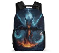 TPISLI Zainetto Evil Dragon Primaria per Ragazzi Ragazze Borsa Scuola Dragon 7-11 Anni Backpack, Tasche Laterali Manico Robusto Regalo Compleanno