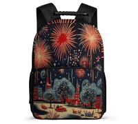 TPISLI Zainetto Fireworks Classe 3-5 per Bambini Bambine Borsa Scolastica Clorful Floral 7-12 Anni School Bag, Tasche Laterali Resistente Leggero Tempo Libero