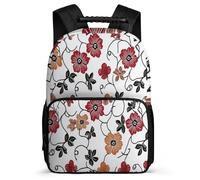 TPISLI Zainetto Floral Spring Theme per Bambina Classe 1-3 Borsa Scolastica Flowers 7-11 Anni Backpack, Schienale Imbottito Tasche Laterali Regalo Compleanno