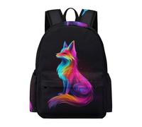 TPISLI Zainetto Fox Design Studenti Studenti Zaino Scolastico Animal Illustration 8-12 Anni Studentesse Cartella Scolastica Resistente, Daypack per Scuola Viaggio e Uso Quotidiano