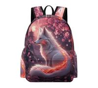 TPISLI Zainetto Fox Motif Bambine Classe 3 Borsa Scolastica Animal Fox Studenti Scuola Primaria Backpack Resistente Grande Ritorno a Scuola Gita Uso Quotidiano