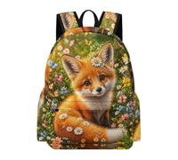 TPISLI Zainetto Fox Pattern Bambino Classe 2-4 Zaino Scolastico Animal Fox Ragazzo 7 Anni School Bag Grande Leggero Ritorno a Scuola Uso Quotidiano Tempo Libero