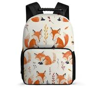 TPISLI Zainetto Fox Ragazzo Ragazza 5-10 Anni Cartella Scolastica Animal Elementare Bookbag, Tessuto 1680D Schienale Imbottito Natale Scuola