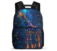 TPISLI Zainetto Giraffe Scuola Primaria per Bambino Bambina Borsa Scolastica Animal 5-10 Anni Backpack, Manico Robusto Dettagli in Feltro Gite Brevi