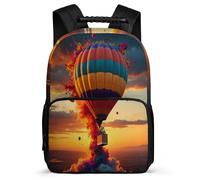 TPISLI Zainetto Hot Air Balloons per Ragazzo Ragazza Elementare Borsa Scolastica Colourful 7-12 Anni School Bag, Tasche Laterali Schienale Imbottito Ritorno a Scuola