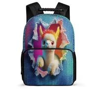 TPISLI Zainetto Llama 3D Design Studenti Classe 1-3, Zaino Scolastico Animal Alpaca Borsa Scolastica, School Bag, Tessuto 1680D, Dettagli in Feltro, Manico Robusto