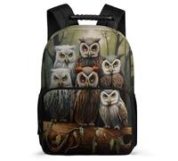 TPISLI Zainetto Owl Motif Zaino Per La Scuola Studenti Zaino Bird Theme Rucksack Scolastico Per Studenti Ragazze, Ragazzi, Resistente All'usura