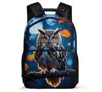 TPISLI Zainetto Owl Print Scuola Primaria per Studenti Zaino Scuola Bird Design 7-11 Anni Backpack, Manico Robusto Schienale Imbottito Regalo Compleanno