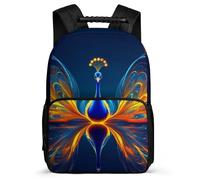 TPISLI Zainetto Peacock Pattern per Bambini 5-10 Anni, Zaino Scuola Animal Print Borsa Scolastica, Backpack, Elementare Viaggio, Comodo per Libri Quaderni