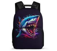TPISLI Zainetto Shark Classe 3-5 per Ragazzo Ragazza Borsa Scolastica Marine Life 6-10 Anni Daypack, Resistente Leggero Manico Robusto Gite Brevi