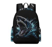 TPISLI Zainetto Shark Motif Bambini Classe 3-5 Zaino per Computer Marine Creature Bambine Classe 4 Cartella Scolastica Primaria Backpack, Tempo Libero Outdoor Uso Quotidiano