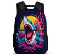 TPISLI Zainetto Shark per Bambini 6-11 Anni, Zaino Scuola Marine Life Borsa Scolastica, Backpack, Elementare Viaggio, Comodo per Libri Quaderni