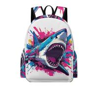 TPISLI Zainetto Shark Print Studenti per Bambini Zaino per Computer Marine Life Design Bambine 10-13 Anni Cartella Grande Capiente, School Bag per Lezioni Viaggio e Tempo Libero