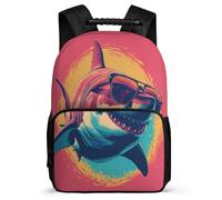 TPISLI Zainetto Shark Print Zaino Per La Scuola Studenti Zaino Sea Life Rucksack Scolastico Per Studenti Ragazze, Ragazzi, Resistente All'usura