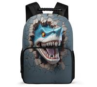 TPISLI Zainetto Shark Zaino Per La Scuola Studenti Zaino Shark 3D Theme Rucksack Scolastico Per Studenti Ragazze, Ragazzi, Resistente All'usura