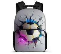 TPISLI Zainetto Soccer Ragazzo Ragazza 5-10 Anni Cartella Scolastica Football Elementare Bookbag, Tessuto 1680D Schienale Imbottito Natale Scuola