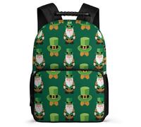 TPISLI Zainetto St Patrick's Day Classe 2-4 per Studenti Cartella Scolastica Green 7-12 Anni School Bag, Dettagli in Feltro Tessuto 1680D Regalo Compleanno