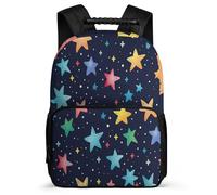 TPISLI Zainetto Stars Pattern Classe 3-5 per Ragazzi Ragazze Zaino Scuola Five-Pointed Star 6-10 Anni School Bag, Tasche Laterali Dettagli in Feltro Tempo Libero