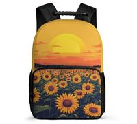 TPISLI Zainetto Sunflowers Pattern Ragazzo Ragazza 6-10 Anni Borsa Scolastica Plant Motif Primaria Daypack, Schienale Imbottito Dettagli in Feltro Gite Brevi
