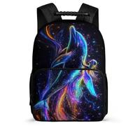 TPISLI Zainetto Whale Illustration per Bambini 5-10 Anni, Zaino Scuola Sea Creature Borsa Scolastica, Backpack, Elementare Viaggio, Comodo per Libri Quaderni
